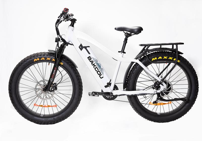 Bakcou E Bikes Flatlander Full Suspension Electric Bikes | 750W Rear Hub Motor | 48V Battery