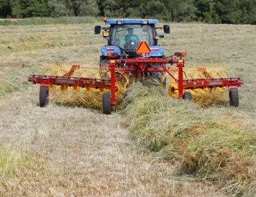 Sitrex | Inline Hay Magnum Evolution 'V' Rakes | Model MKE10-60 To MKE20-60 | Working Width 21'3" To 38'3" | Horsepower 30 HP To 55 HP | For Tractors