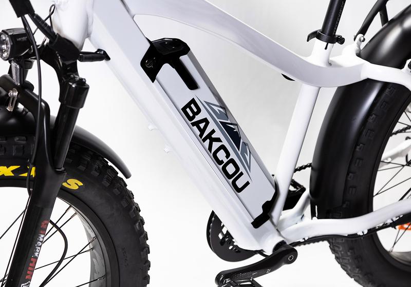 Bakcou E Bikes Flatlander Full Suspension Electric Bikes | 750W Rear Hub Motor | 48V Battery