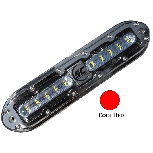 Shadow-Caster SCM-10 LED Underwater Light w/20' Cable - 316 SS Housing - Cool Red [SCM-10-CR-20]