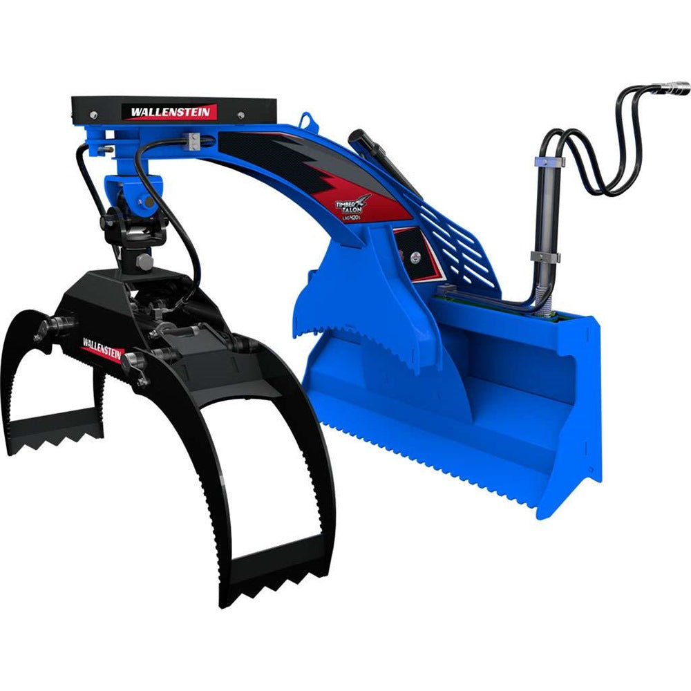 Wallenstein | SSL Log Grapple | LXG Series | Grapple Opening 3" - 48" To 3" - 72" | Hydraulic Flow 5-10 GPM | For Skid Steer