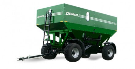Demco | Gravity Flow Grain Wagon | Models 500 SS, 650 SS, 750 SS | Width 106" To 108" | Bushel Capacity 500 To 750 bu. | Spindles Size 3.5" | Horsepower 80 To 250 HP | For Tractor