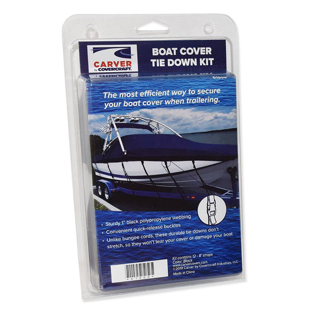 Carver Flex-Fit Pro Polyester Size 1 Boat Cover f/V-Hull Fishing Boats