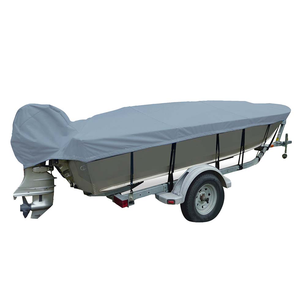 Carver Performance Poly-Guard Styled-to-Fit Boat Cover F-20.5' V-Hull Center Console Fishing Boat - Grey