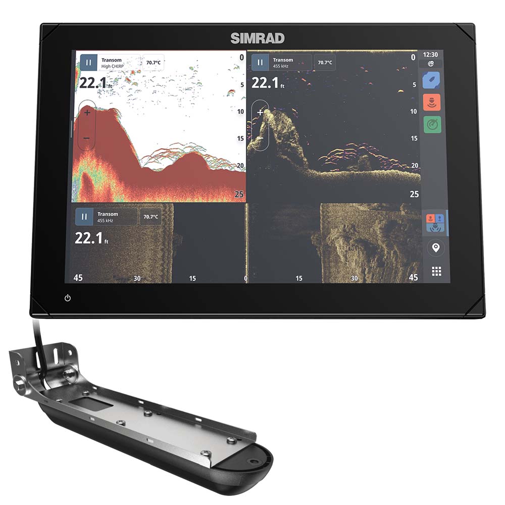 simrad fish finders Simrad NSX 3012 12" with Active Imaging 3-in-1 Transducer Fishfinder/Chartplotter