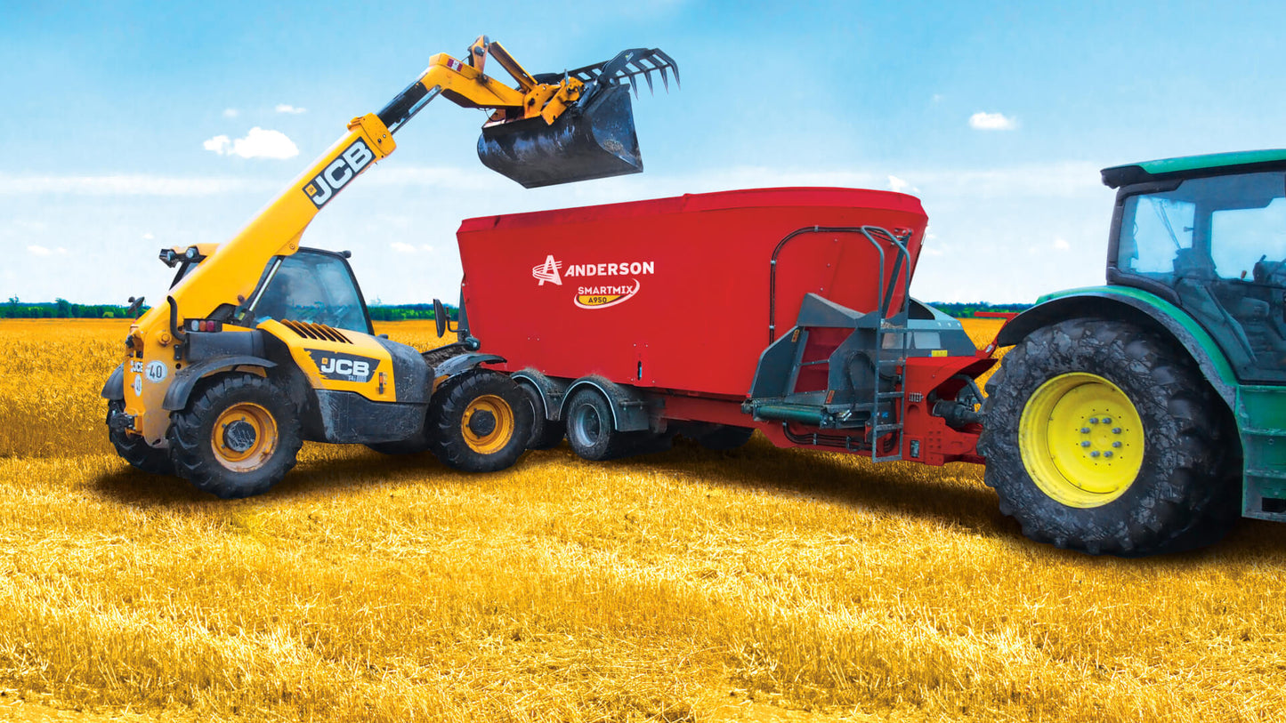 Anderson Triple Auger Vertical Mixer | Models A950FD & A1230FD | Width 101" To 124" | Horsepower 120-210 HP | For Tractors