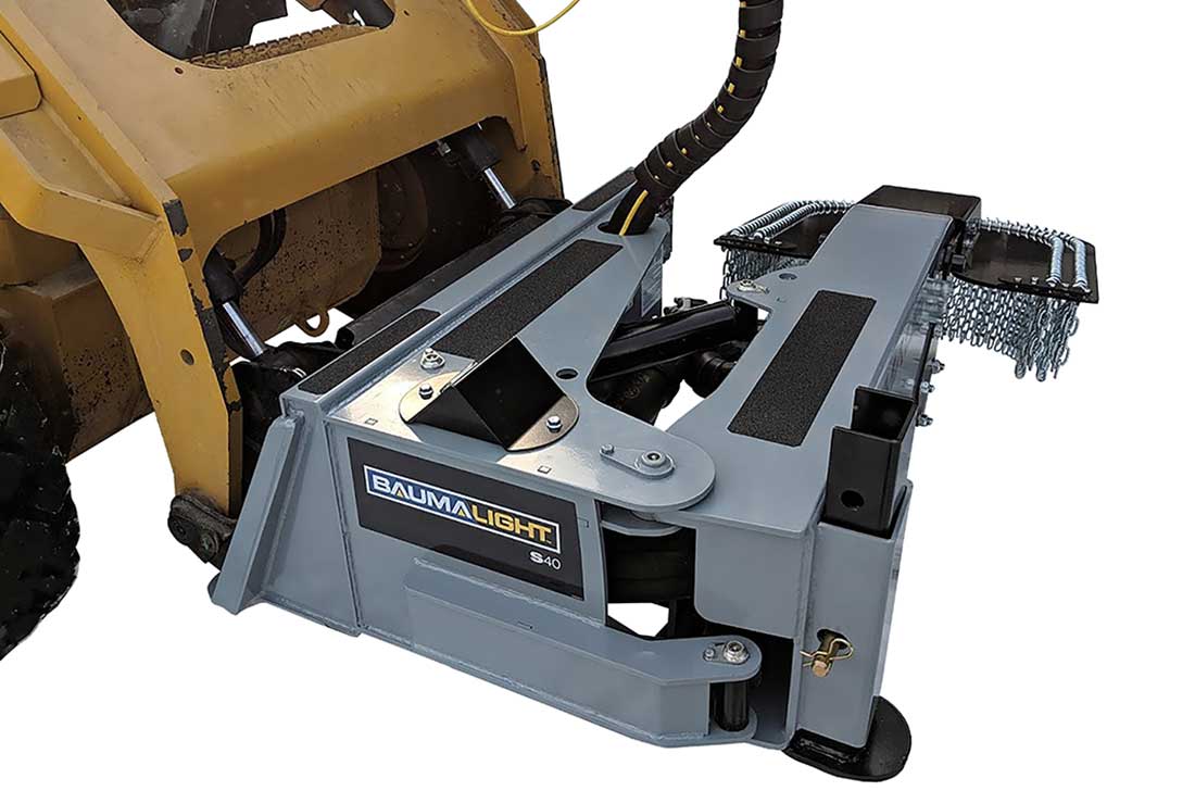 Baumalight Stump Grinder | Model S40 | Rotor Size 24" | Hydraulic Flow Range 15 To 60 GPM | For Skid Steers