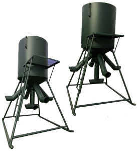 Outback Wildlife CP Gravity Flow Protein Feeders | 1000#, 2000# and 3000# Capacities Available | Lid Opening 16"