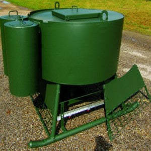 Outback Wildlife LA Bandera Quail Central Feeder & Water Station | 1000# Feed Capacity | For Quail Feeding & Watering