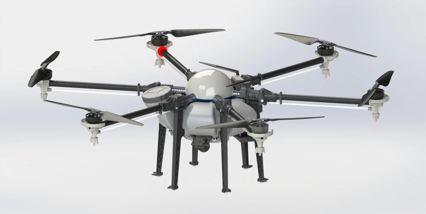 TTA M6E-X (Version 2) | 10L Agricultural Drone Sprayer, 1290mm Wheelbase | 10-12 Min Flight Time