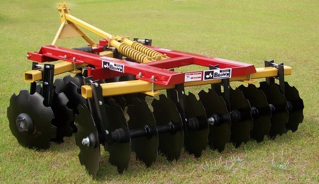 Brown Offset Disk Harrow Heavy-Duty 3PT | Cutting Widths 6' to 9' | 60-85HP | For Tractor