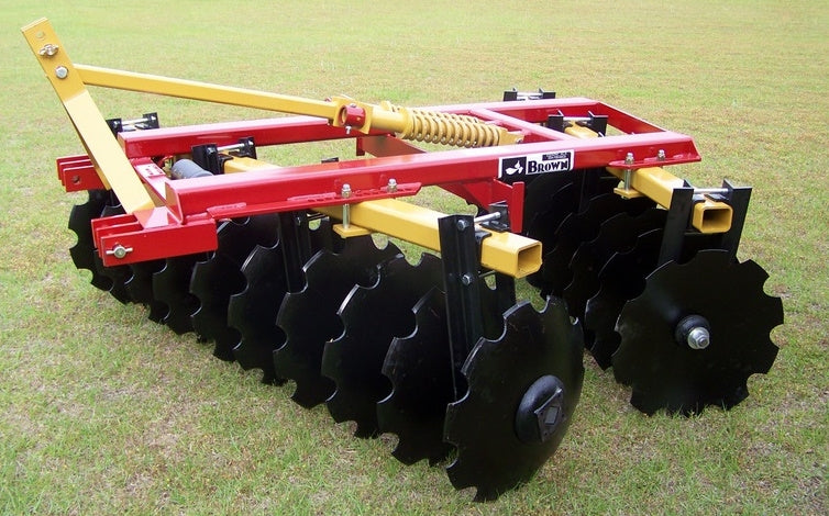 Brown Offset Disk Harrow Heavy-Duty 3PT | Cutting Widths 6' to 9' | 60-85HP | For Tractor