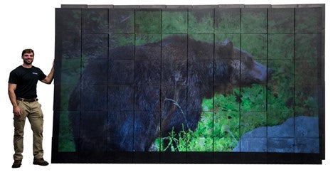 Big Shot Targets Monster Video Wall | Number of Cubes 40 | Video Wall 8' X 12'