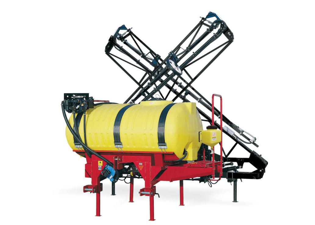 Demco | RM Series Rear Mount Sprayer | Models 300 To 600 Gallon | Hydraulic Boom 45′ To 90′ | Jet Agitation | Horsepower 40 To 100+ HP | For Tractors
