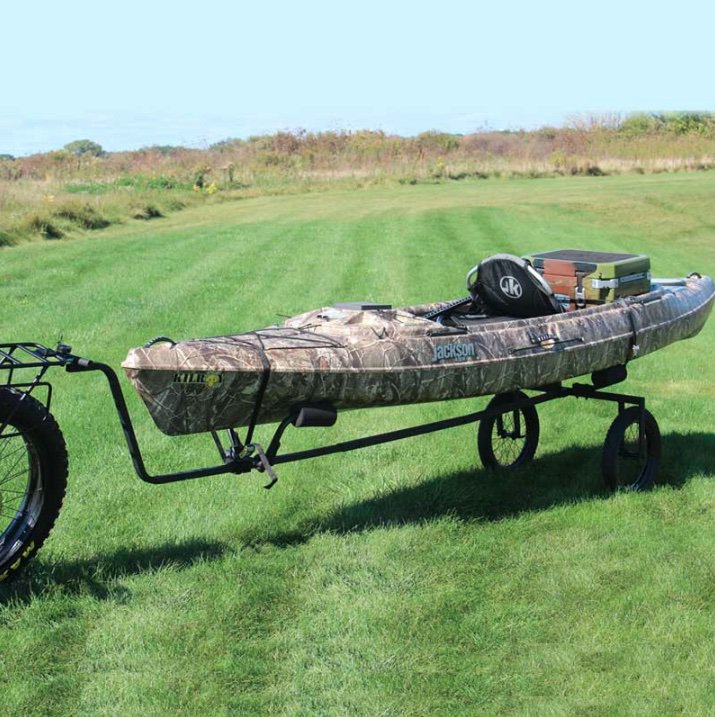 Rambo Canoe/Kayak Trailer | 8'–10' Adjustable Length | Steel Frame | Fat Tire Bike Compatible