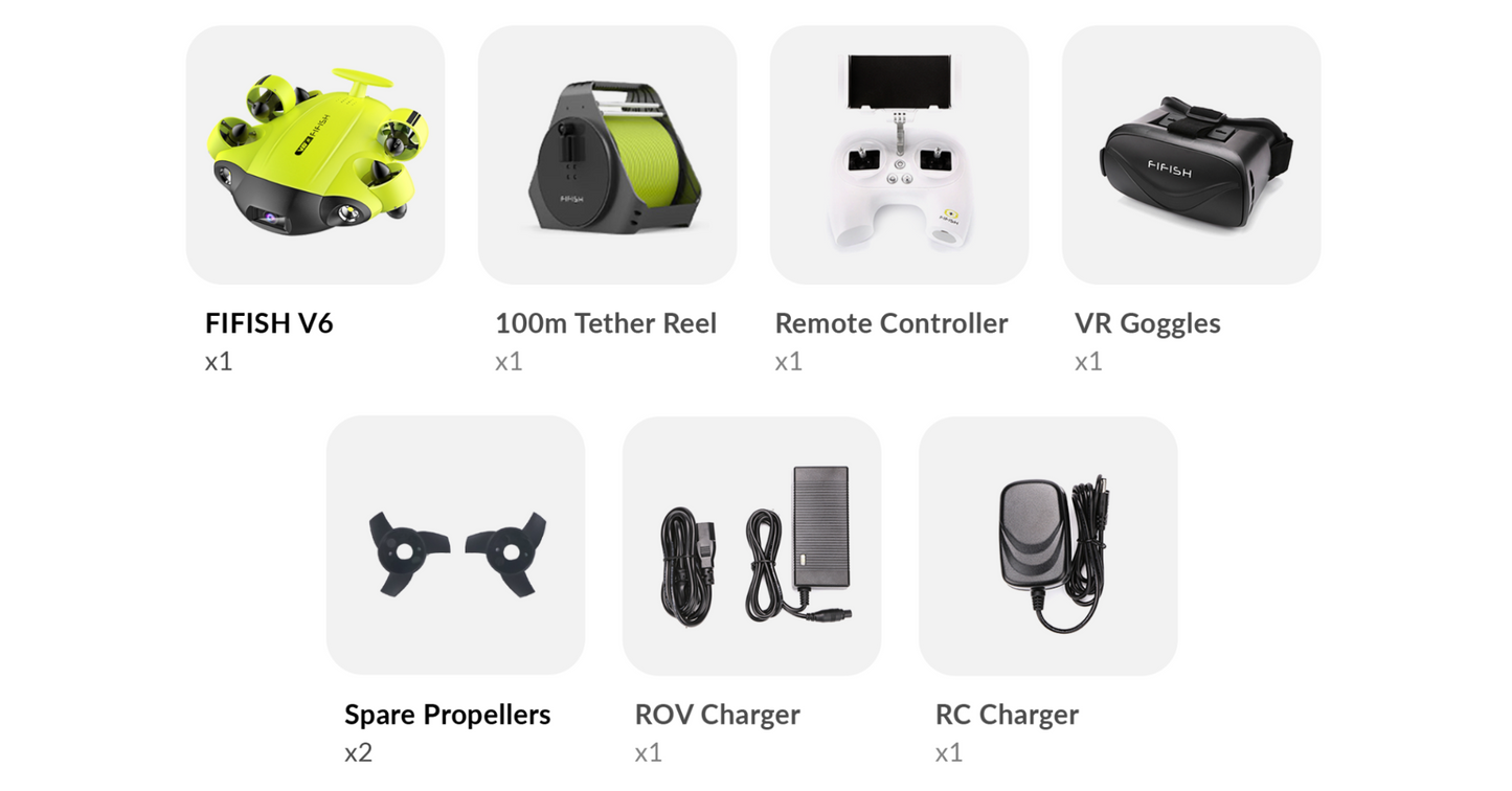 FIFISH V6 Underwater Drone Robot Bundle
