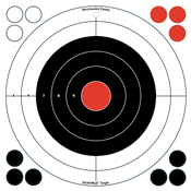 B/c Target Stick-a-bull 12" - Bull's-eye 5 Targets