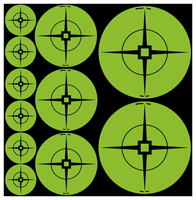 B/c Target Spots Assortment - Green 1"-60/2"-30/3"-20