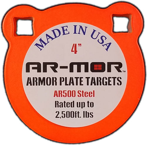 Ar-mor 4" Ar500 Steel Gong - 1/2" Thick Steel Orange Round