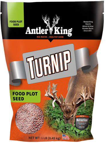 Antler King® | Turnips 1 lb Bag | Annual Food Plot Seed | For 1/8 Acre