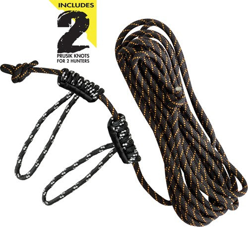 Muddy Life-Line 30' | Reflective Rope with Double Prusik Knots | 300 lb Weight Capacity