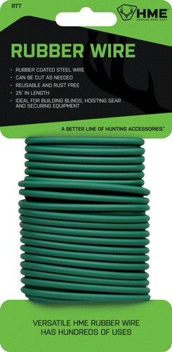 HME Rubber Coated Wire | Length 25' | Green Color