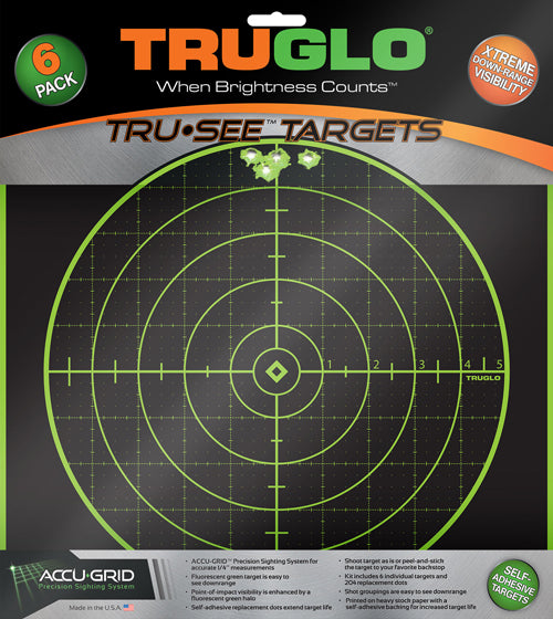 Truglo Tru-see Reactive Target - 100 Yard 12"x12" 6-pack