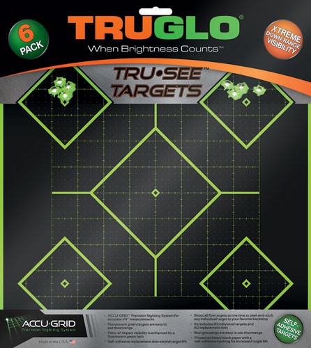 Truglo Tru-see Reactive Target - 5 Daimond 6-pack Green