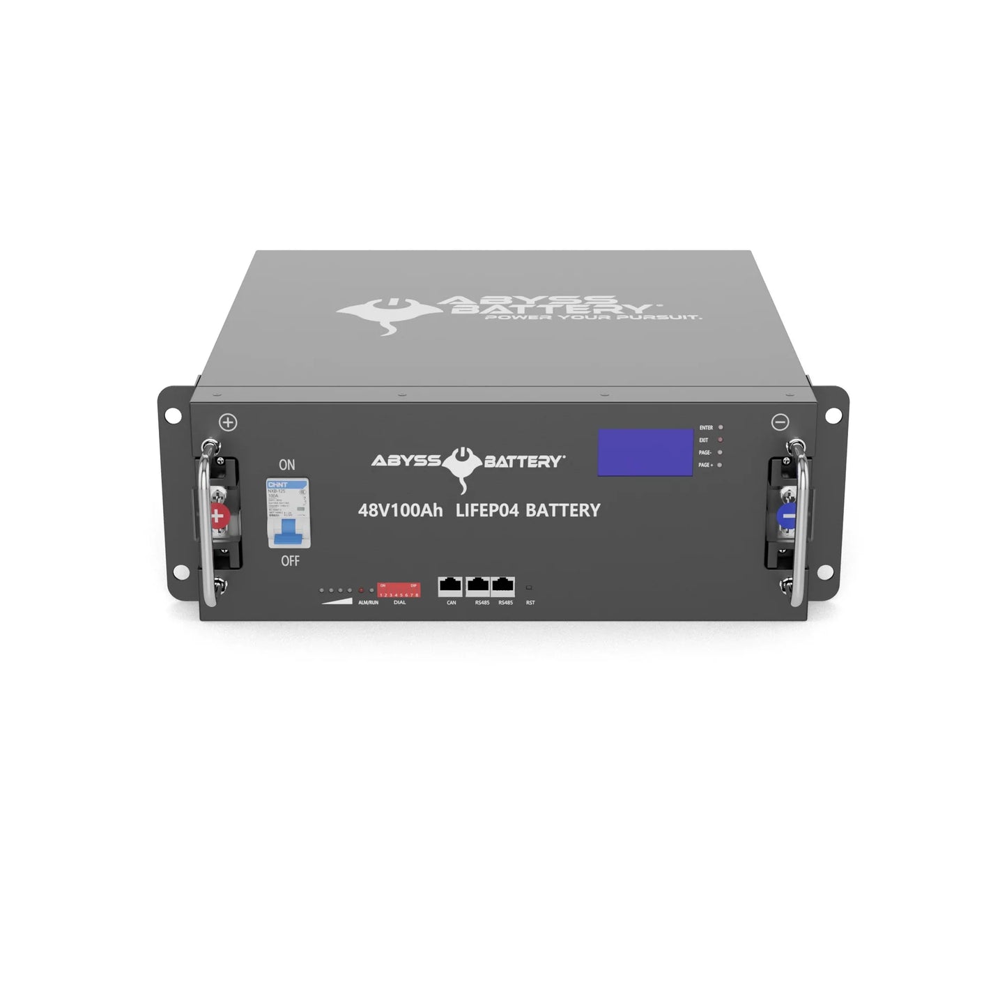 Abyss® | Micro-grid Lithium Battery | Model AB-48V100 | Voltage 48V 100Ah | Group 8D | Bluetooth BMS | IP65 Waterproof | For Off-Grid Energy Storage & Marine Diesel Systems