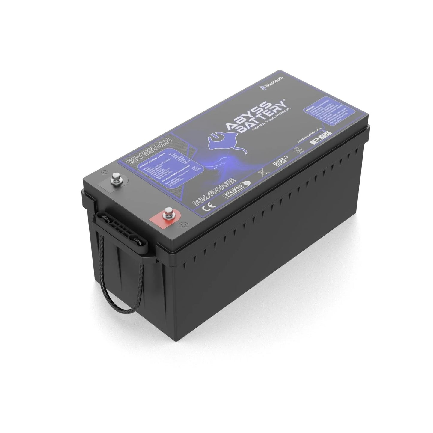 Abyss® | Lithium Marine House Battery | Model AB-12V350-BT | Voltage 12V 350Ah | Group 8D | Bluetooth BMS | Built-In Heating | IP65 Waterproof