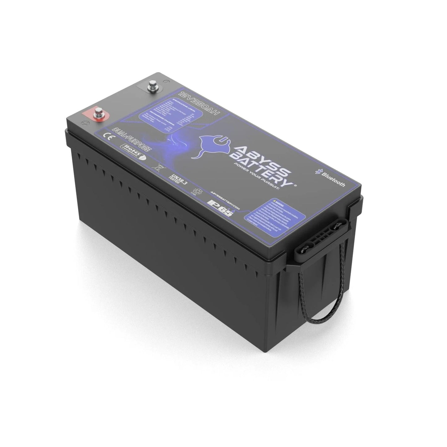 Abyss® | Lithium Marine House Battery | Model AB-12V350-BT | Voltage 12V 350Ah | Group 8D | Bluetooth BMS | Built-In Heating | IP65 Waterproof
