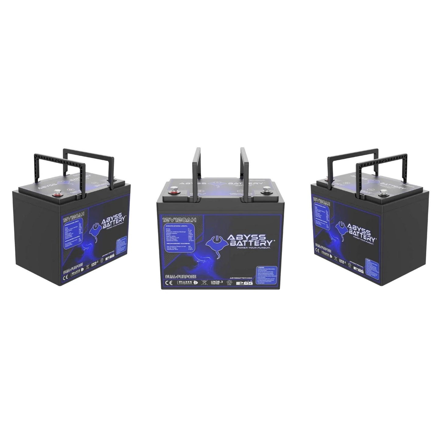 Abyss® | Trolling Motor Lithium Battery Kit | Model AB-36V120-BT | VOltage 36V 120Ah | Group 24 | Bluetooth BMS | Built-In Heating | IP65 Waterproof