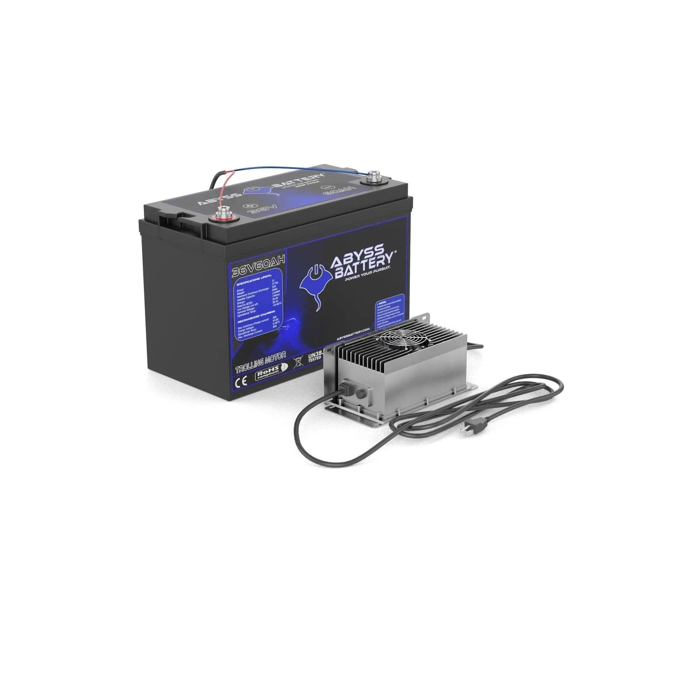 Abyss® | Trolling Motor Lithium Battery Kit | Model TMK-36V60-BT | Voltage 36V 60Ah | Group 31 | Bluetooth BMS | Built-In Heating | IP65 Waterproof