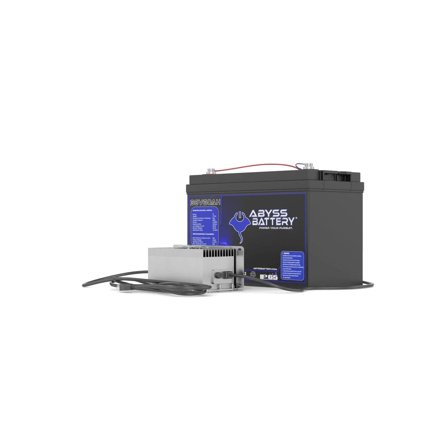 Abyss® | Trolling Motor Lithium Battery Kit | Model TMK-36V60-BT | Voltage 36V 60Ah | Group 31 | Bluetooth BMS | Built-In Heating | IP65 Waterproof