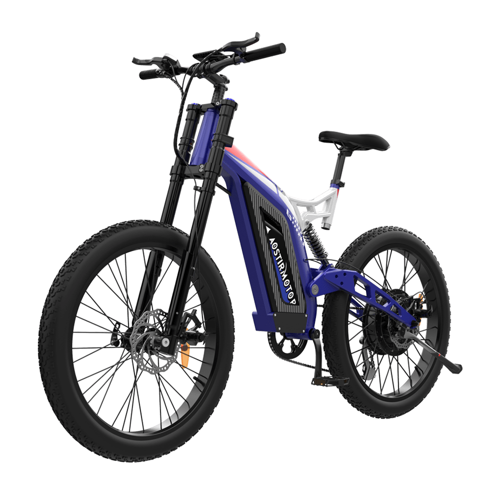 Aostirmotor Big Front Fork 1500W Electric Bike S17 | 1500W Brushless Motor | 48V 17.5Ah Lithium Battery | 79 lbs Weight