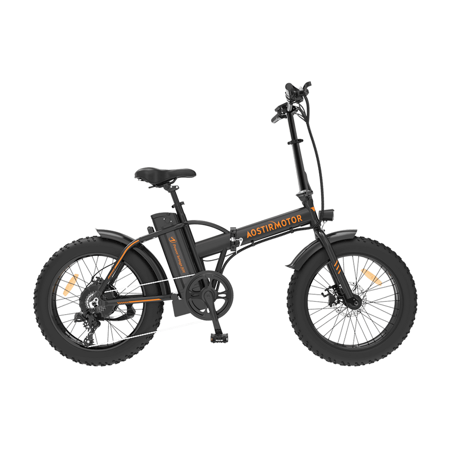 Aostirmotor Fat Tire Folding Electric Bike A20 | 500w Rear Hub Motor | 36V 13Ah Battery