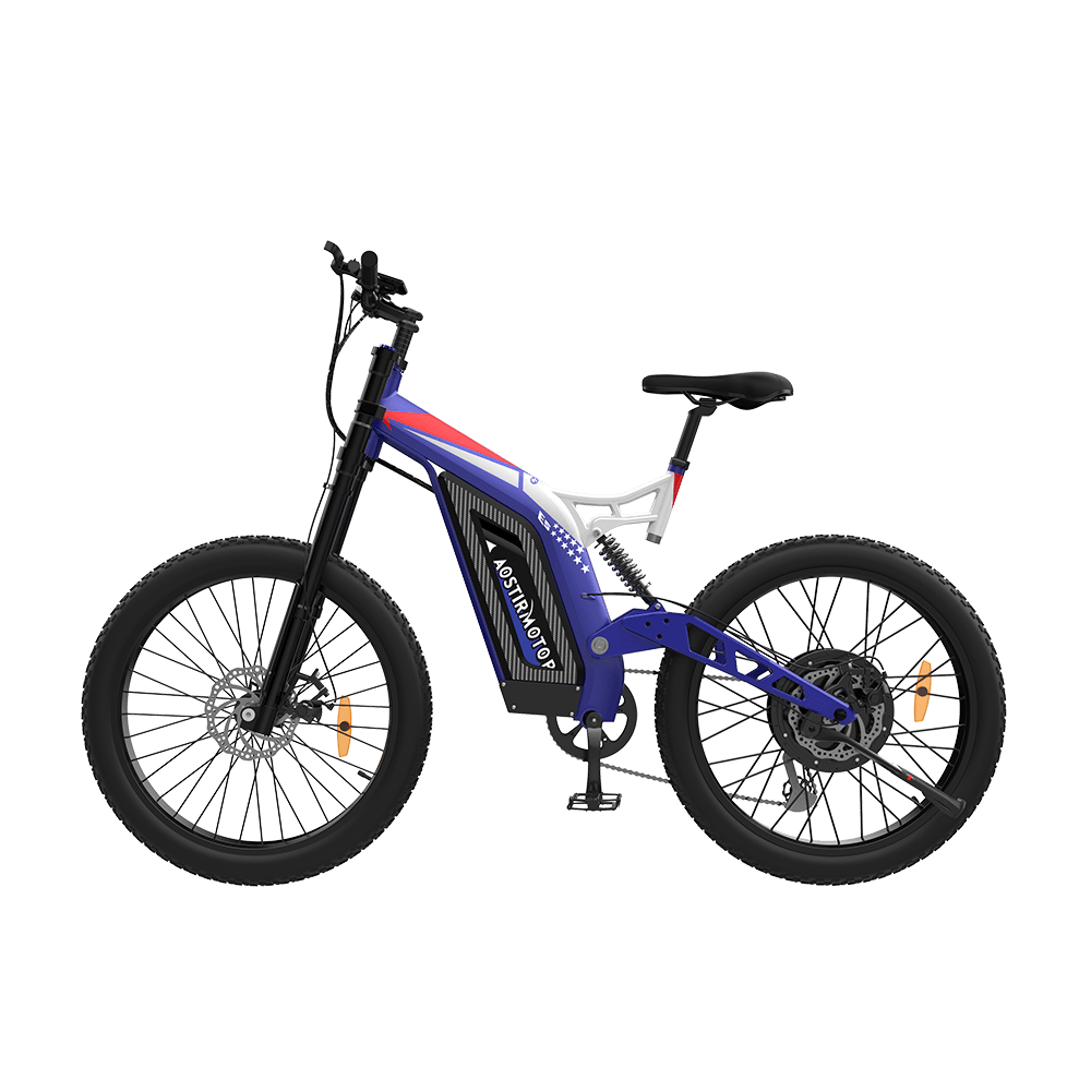 Aostirmotor Big Front Fork 1500W Electric Bike S17 | 1500W Brushless Motor | 48V 17.5Ah Lithium Battery | 79 lbs Weight