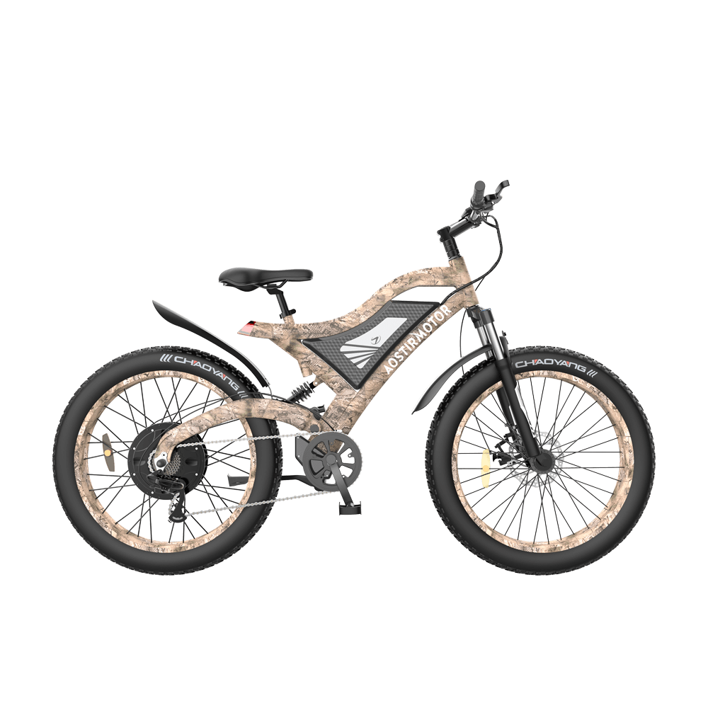AOSTIRMOTOR SnakeSkin Grain Mountain EBike S18 -1500W | 48V 15Ah Battery