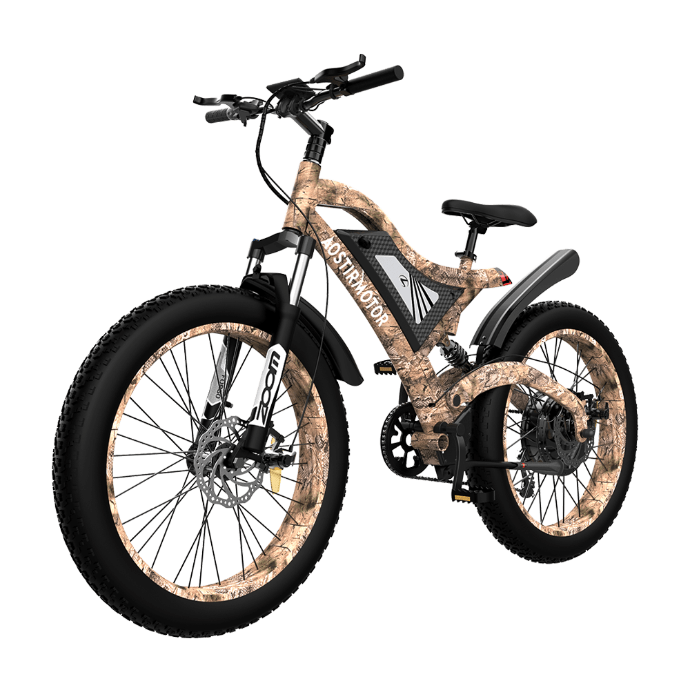 AOSTIRMOTOR SnakeSkin Grain Mountain EBike S18 -1500W | 48V 15Ah Battery