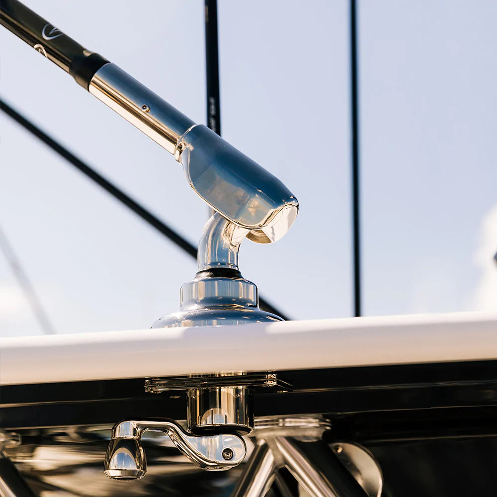Gemlux | Bluewater Outrigger Base Pair | Model OR-BA-01 | 3.25" Cutout | 33.0 lbs Stainless Steel | For Internal & Collapsible Outriggers