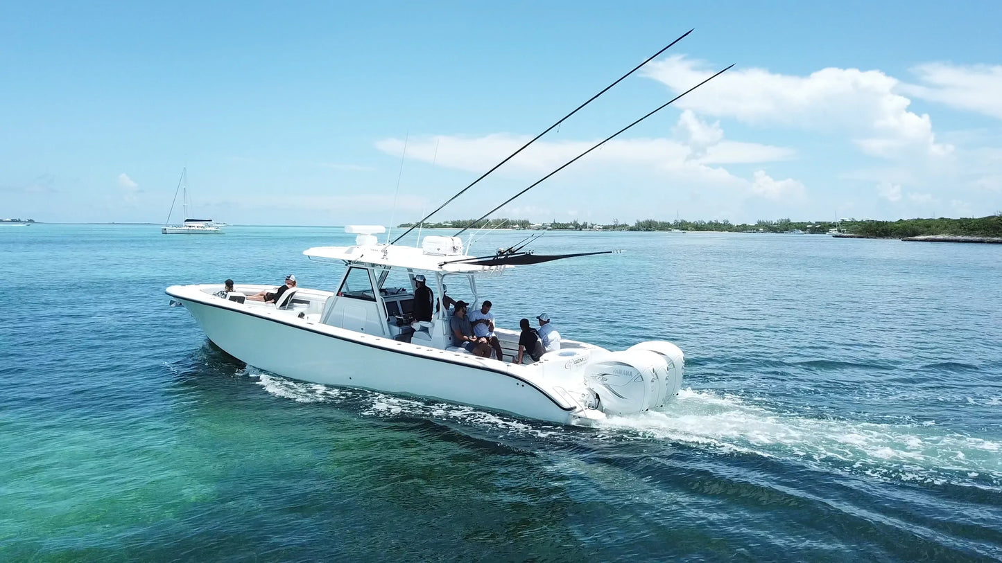 Gemlux | Bluewater Internal Carbon Fiber Outrigger Pair | Model IR-DK-18-B-O2 | 18' & 22' Length | 10.45 lb UV-Stable Line | For 22' Outrigger Poles