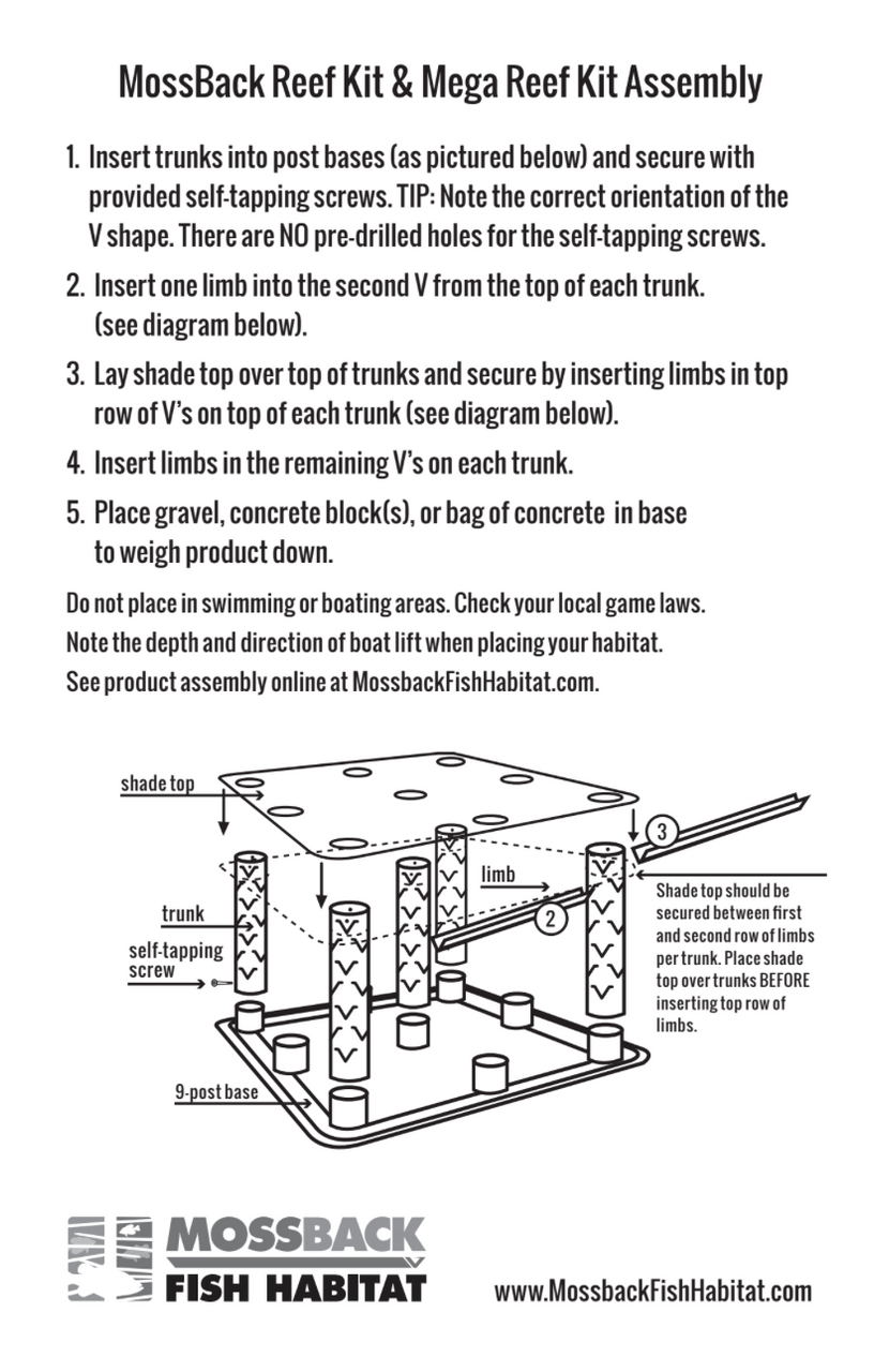 Mossback Fish Habitat Mega Reef Kit
