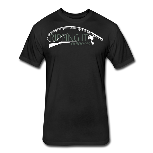 Fitted Cotton/Poly T-Shirt by Next Level - black