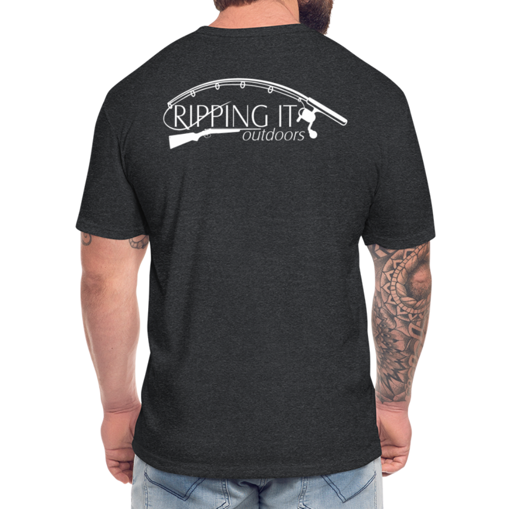 Fitted Cotton/Poly T-Shirt by Next Level - heather black