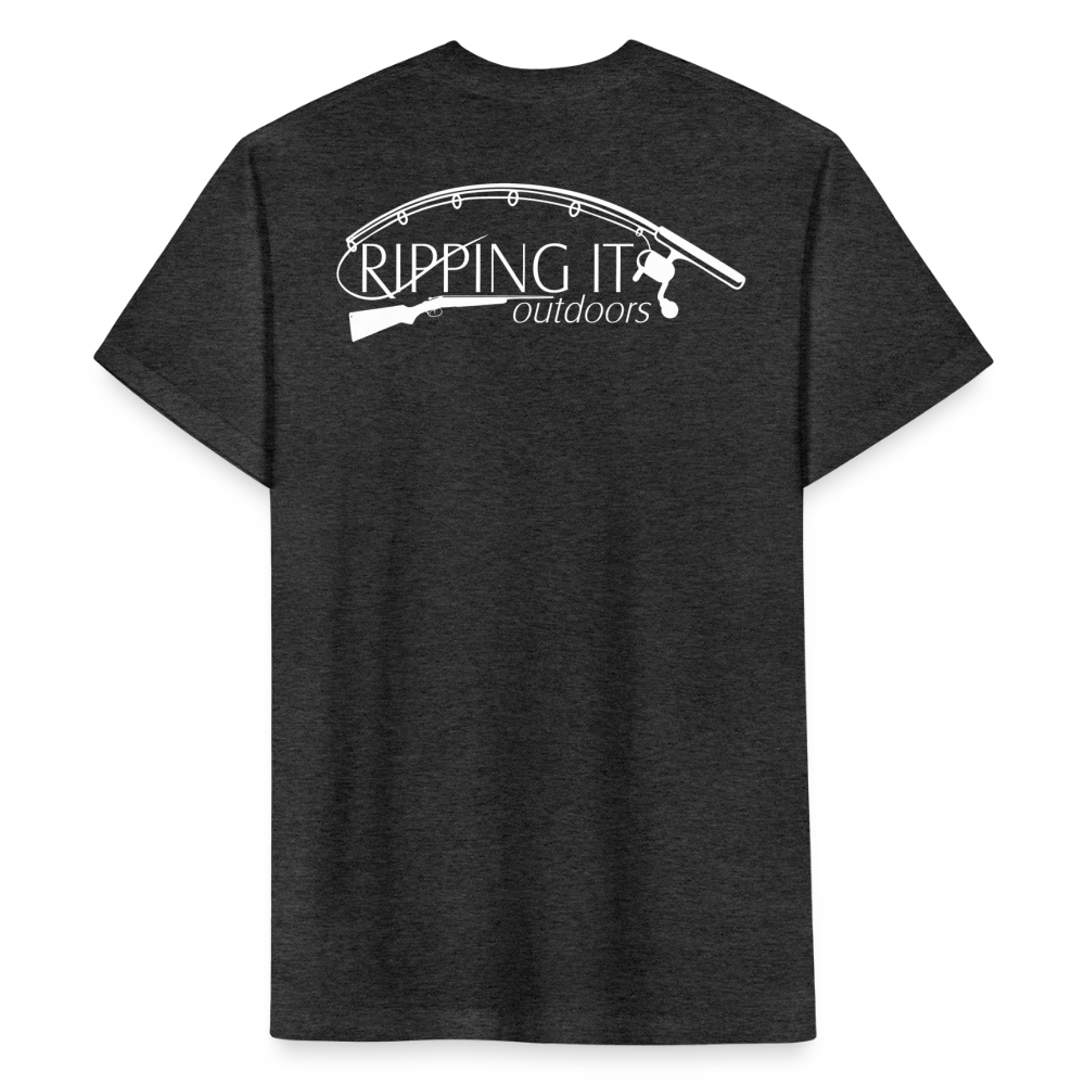 Fitted Cotton/Poly T-Shirt by Next Level - heather black