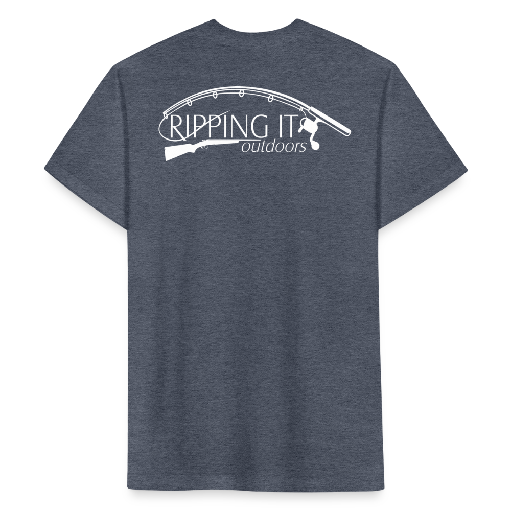 Fitted Cotton/Poly T-Shirt by Next Level - heather navy