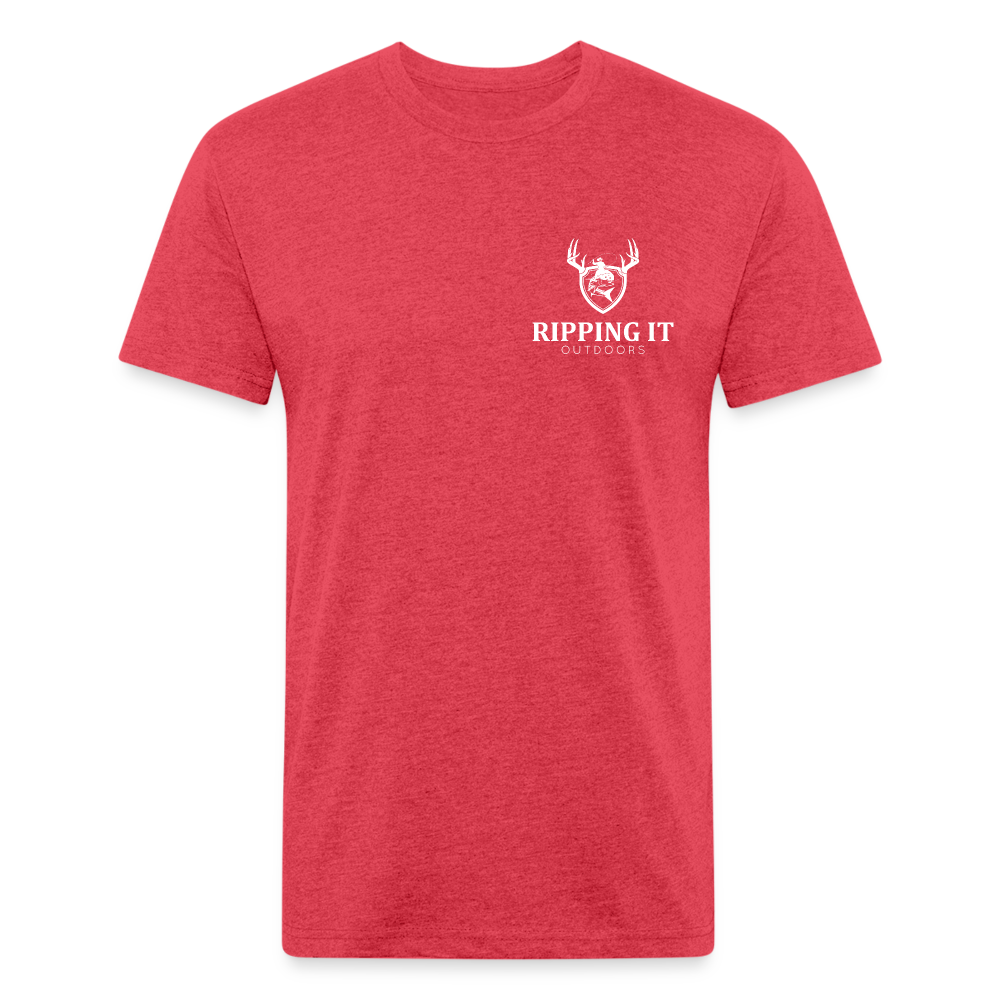 Fitted Cotton/Poly T-Shirt by Next Level - heather red