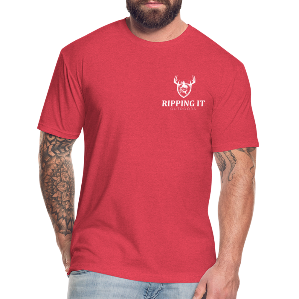 Fitted Cotton/Poly T-Shirt by Next Level - heather red
