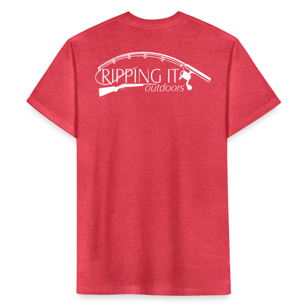 Fitted Cotton/Poly T-Shirt by Next Level - heather red