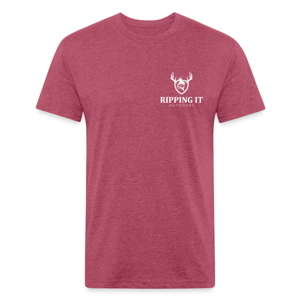 Fitted Cotton/Poly T-Shirt by Next Level - heather burgundy